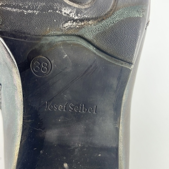 Josef Seibel Leather Shoes Women’s EU 38 Ankle Bootie Heeled Slide-on Point Toe - Picture 6 of 6